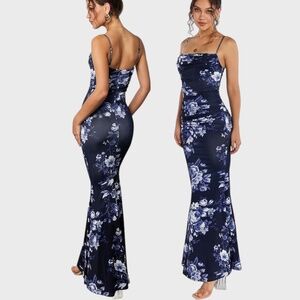 Sleeveless Bodycon Corset Ruched Maxi Dress Like New Small 2 4